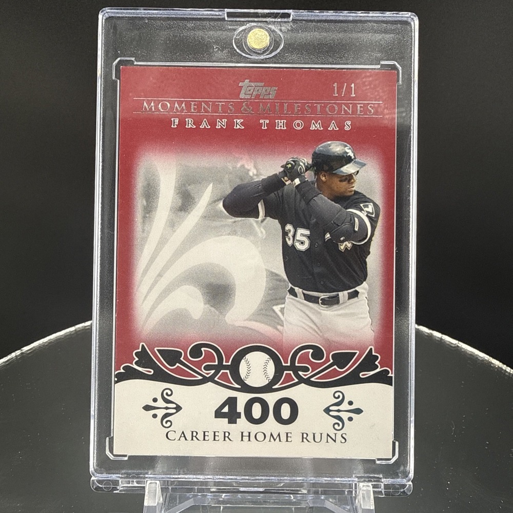 2008 Topps Moments & Milestones 400 Home Runs Frank Thomas Red #3.  1/1